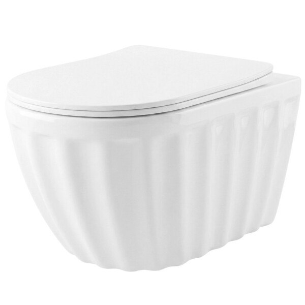 REA - WC mísa bez splachovacího okruhu Duo White REA-C3005