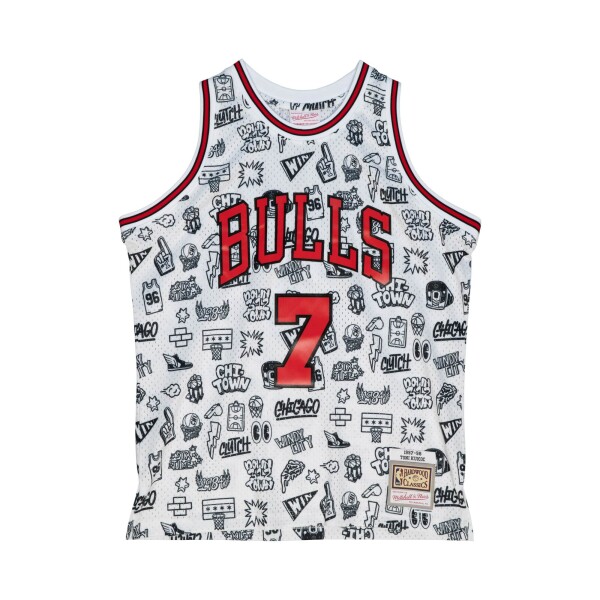 Mitchell & Ness Pánský dres Chicago Bulls NBA Toni Kukoč #7 Doodle Swingman Velikost: M