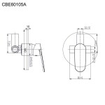 Mereo Sprchová podomítková baterie bez přepínače, Viana, Mbox, kulatý kryt, chrom CBE60105A