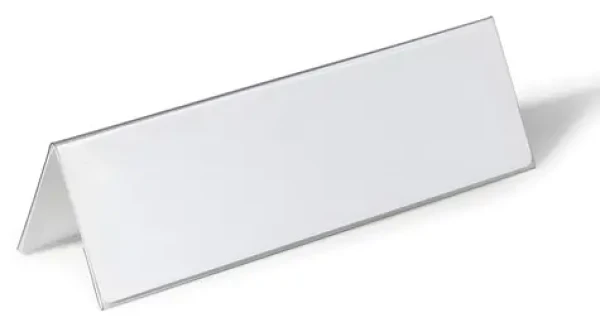 Durable Stolní jmenovka 105/210x297 mm transparentní / Stolní jmenovka / vyměnitelné vložky / oboustranně čitelná (805319)