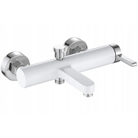 Vanová baterie se sprchovým setem Rea Polo bílá chrom