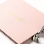 Busy B Kniha hostů Pink Faux, růžová barva, papír, textil