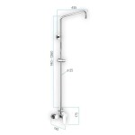 Mereo Viana sprchová baterie s talířovou kulatou slim sprchou ø 250 mm, nerez CBE60104SC2