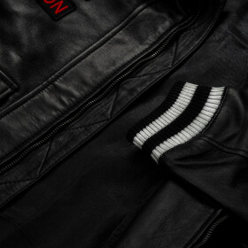 Pánská Kožená Bunda Pilot BXT Pravý Kožíšek Brixton Černá Velikost: 2XL