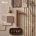 REA - Umyvadlová vysoká baterie Ontario Brush Copper REA-B0971