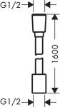 HANSGROHE - Hadice Sprchová hadice, 160 cm, zlatá 28260990