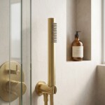 REA - Sprchová hlavice JS-018 BRUSH GOLD REA-07052