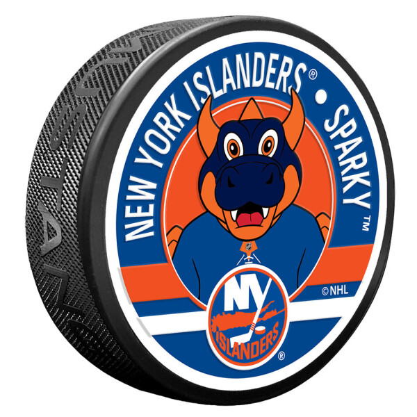 Mustang Puk New York Islanders NHL Sparky Mascot Textured Puck