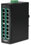 TRENDnet TI-PG160 / Průmyslový switch / 16x Gigabit PoE+ / 240 W / 32 Gbit/s / DIN-Rail / IP30 (TI-PG160)