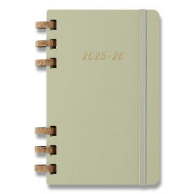 Diář Spiral Moleskine 2025-26 Academic - tvrdé desky - L, světle zelený