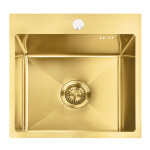 REA - Ocelový dřez Leo 40 BRUSH GOLD ZLE-06001