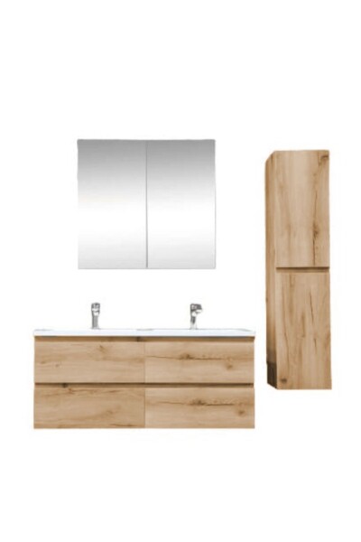 Koupelnová skříňka s umyvadlem SAT B-Way 119x50x45 cm dub mat KSETBWAY24 KSETBWAY24