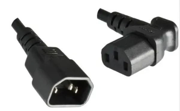 MicroConnect Power Cord C14 90° úhel - C13 1.8m černá (PE040618A)
