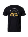 Horsefeathers PEAK black pánské tričko krátkým rukávem