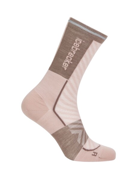 ICEBREAKER Wmns Mer Run+ Ultralight Crew, Pink Quartz/Porcini (vzorek) velikost: M
