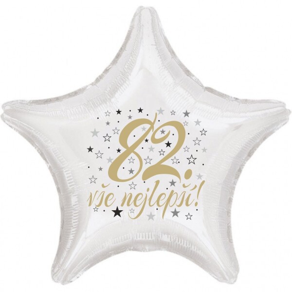 82. narozeniny balónek hvězda Balonky.cz 82. narozeniny balónek hvězda Balonky.cz