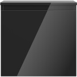 MEXEN/S - Orio koupelnová skříňka pod umyvadlo 50 cm s deskou, 1 šuplík, černá lesk 91A10-05047-1-BFC70