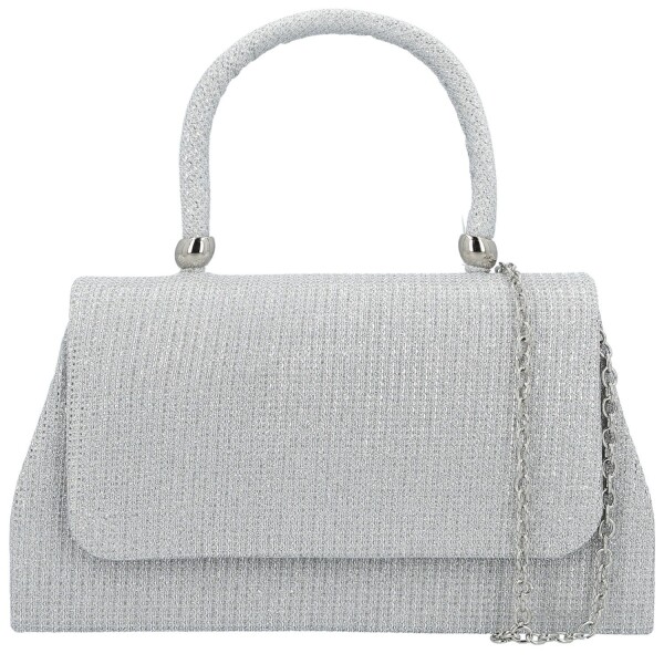 Módní dámská plesová kabelka Michelle Moon Araxi, stříbrná
