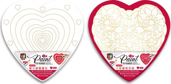 Malování podle čísel Srdce - Craft Creative