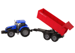 Mamido Zemědělský traktor s přívěsem modrý