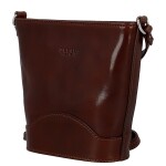 Luxusní dámská kožená crossbody kabelka Sylva, hnědá