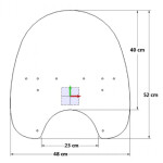 Chopper plexi univerzální, výška 52cm barvy