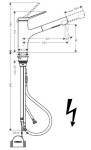 HANSGROHE - Zesis M33 Dřezová baterie, chrom 74806000
