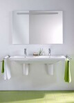 DURAVIT - D-Code Dvojumyvadlo nábytkové 120x49 cm, s přepadem, s otvorem pro baterii, bílá 03481200002