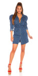 Sexy Summer Jeansdress with belt darkblue S