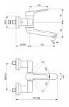 IDEAL STANDARD - Ceraplus II Umyvadlová nástěnná baterie, chrom BC111AA