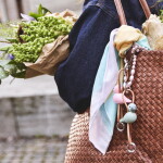 Kay Bojesen Dřevěná klíčenka Bird Green / Silver, zelená barva, dřevo, kov, kůže