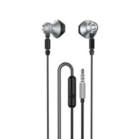 Dudao X2C Metal drátová sluchátka do uší šedá / s mikrofonem / 3.5 mm jack (71790)