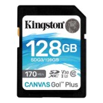 Kingston Canvas Go! Plus SDXC 128GB / UHS-I V30 / čtení: až 170MBs / zápis 90MBs (SDG3/128GB)