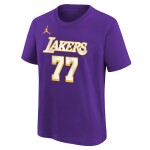 Dětské tričko Los Angeles Lakers NBA Luka Dončić #77 Player T-Shirt Fialová (YOUTH)