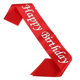 Ptakoviny.cz Šerpa Happy Birthday- červená