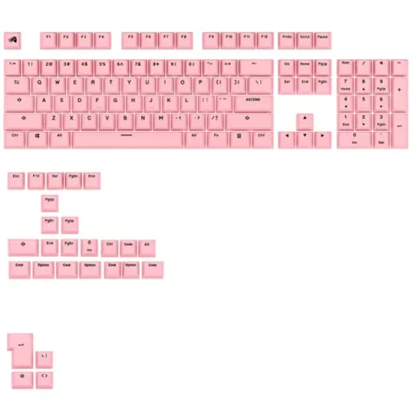 Glorious vyměnitelné klávesy GPBT Basics (ANSI US) - Potion Pink / PBT / 133 ks / ANSI US layout / Cherry MX(+) (GLO-KB-ACC-KC-GPBT-BA-PPNK-US)