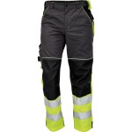 CRV Cerva Montérkové kalhoty KNOXFIELD HI-VIS DW pasové antracit-žluté dole reflexní pruhy 58 antracit-žlutá