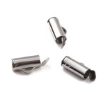 Nerezové zakončovací trubičky - 13 x 6 mm - platinové - 1 ks