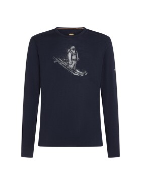 ICEBREAKER Mens Merino 200 Oasis LS Crewe SkiingYeti, Midnight Navy velikost: L