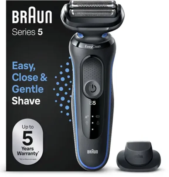 Braun Series 5 51-B1200s WetDry modrá-černá / Holicí strojek / 50 min provoz (432630)