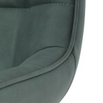 Židle kancelářská, zelená látka v dekoru broušené kůže, černý kovový kříž