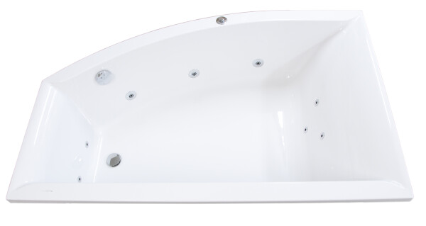 Excel Hydromasážní vana VERONELA HYDRO pneu polorohová 160x105 cm 26871