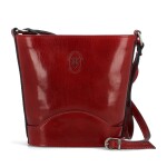 Luxusní dámská kožená crossbody kabelka Yllva, vínová