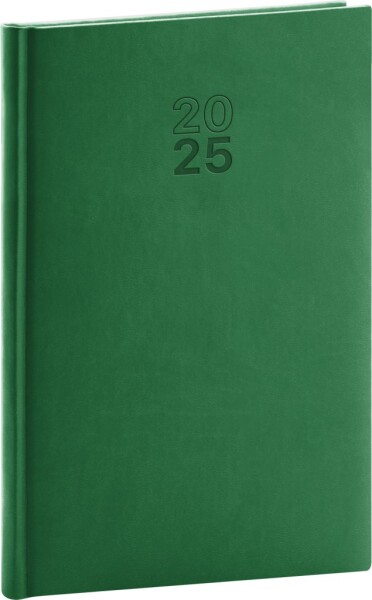 Diář 2025: Aprint - zelený, týdenní, 15 × 21 cm