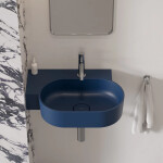 OMNIRES - OVO M+ umyvadlo na desku/závěsné - levé, 55 x 38 cm, midnight blue mat; OVO555UWLMB