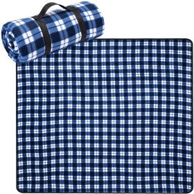 DumDekorace Pikniková deka kostkovaná modrá 130 x 150 cm