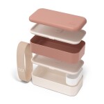 Monbento Svačinový box Monbento Original Pink/Moka 1 l, růžová barva, plast