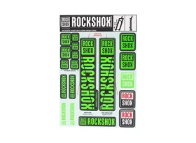 ROCKSHOX DECAL KIT 35MM - Rock Shox Decal Kit Neon Green pro Pike/Lyrik/Yari/Domain/Revelation (2018+)