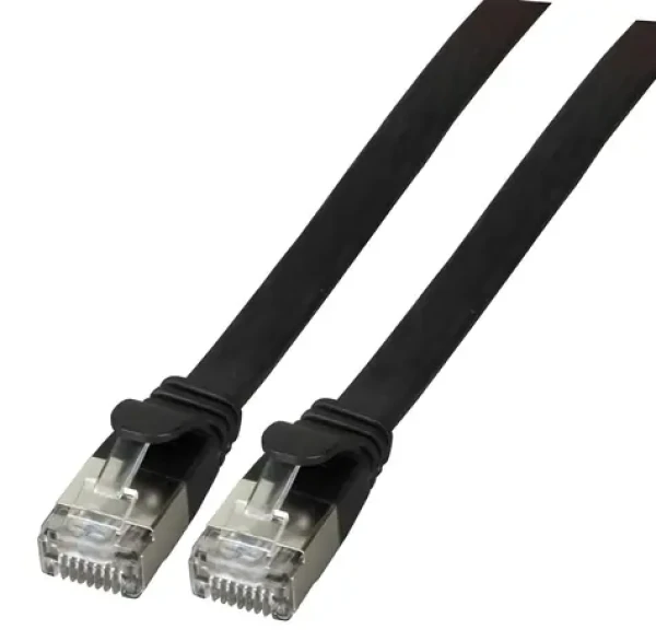 EFB U/FTP Cat6A 3 m černá / Plochý patch kabel / RJ-45 / PVC / 10Gbit/s (K5545SW.3)
