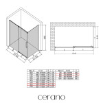 CERANO - Sprchový kout Lantono - levá - 8 mm - Soft-Close - chrom, mléčné sklo - 160x80 - posuvný CER-665404